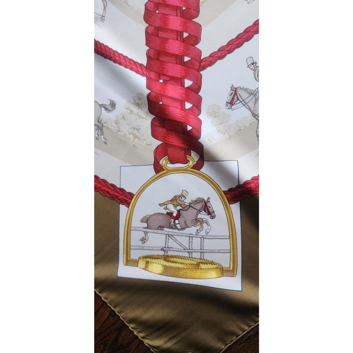 Vintage Silk Scarf Hermès Les Allures du Cheval Ledoux Equestrian Horses Square