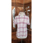 Vintage 2000s Burberry Golf Shirt Polo Top Preppy Plaid V Neck Short Sleeve White Red