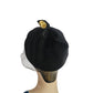 Vintage 30s Art Deco Style Hat Black w/Cream Lucite Modernist Design