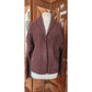 Vintage 1980s Gap Cardigan Sweater Chunky Brown Cable Knit  Shetland Wool