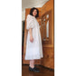 Vintage 80s Barboglio Neiman Marcus White Cotton Puff Sleeve Prairie Peasant Dress