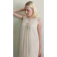Vintage Edwardian Nightgown Chemise Slip Dress Dress Cream Crochet Lace / M