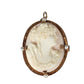 Antique 10K Gold Cameo Pendant Pin Edwardian Lady in Profile
