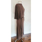 Vintage 1970s Mollie Parnis Dress in Brown Jersey