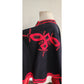 Vintage 1970s Poncho Embroidered Wool Guatemala Pinata Capelet