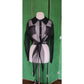 Vintage 90s Designer Blouse Black Sheer Silk Shirt Tie Front Victoria March Chicago