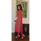 Vintage 60s Cape Red Plaid Reversible Cloak