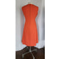 Vintage 60s Orange Dress Mod A Line Skirt / Medium