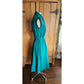 Vintage 80s Summer Dress Teal Cotton French Connection