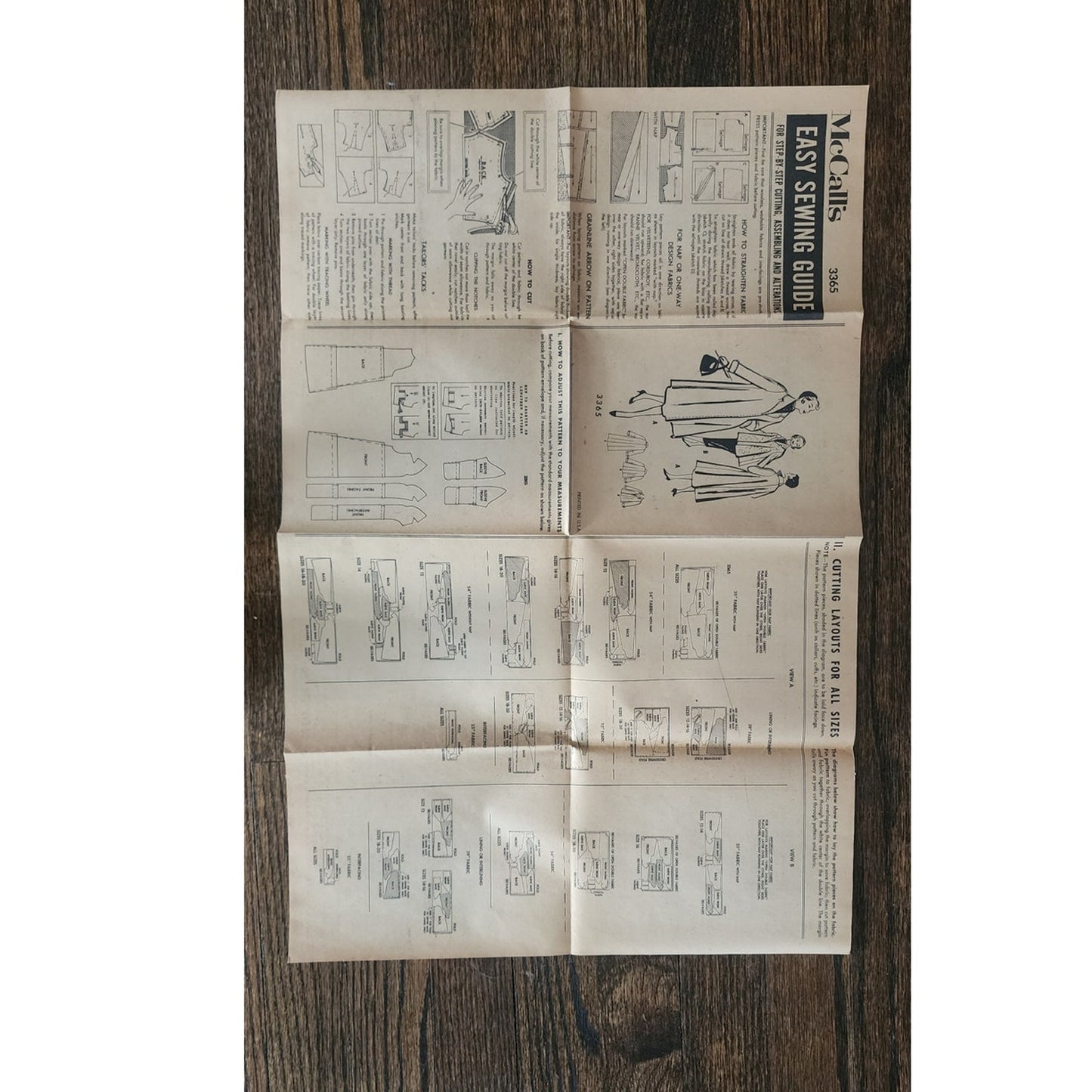 Vintage Sewing Pattern ORIGINAL McCall's 3365 Misses Swing Coat Jacket Uncut