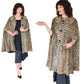 Vintage 60s Animal Print Cape Leopard Faux Fur Cloak Poncho Swing Style Coat