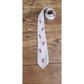 Vintage 30s Mens Necktie Pink Red Horses Equestrian Short Length