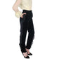 Vintage 80s Valentino Pants Black Velvet w/Race Ruffled Trim