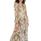 Vintage 1970s Kristie Lou Dress Hooded Floral Maxi Long Sleeve Woodland Fairy