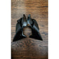 Vintage Robert Clergerie Slides Heels Black Leather Architectural Wedge Sandals Size US 6