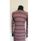 Vintage 70s MISSONI Knit Dress Long Sleeved Turtleneck Zigzag Pattern