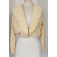 Vintage 50s Cardigan Cream Cashmere Sweater w/Blonde Mink