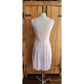 60s Pink Nylon Slip Dress w/Lace Knee Length Medium