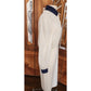 Vintage 1970s St John Suit Santana Knit Jacket Skirt Blouse Cream Navy 3 Piece