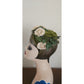 Vintage 50s Flower Hat Green Beige by Paulette Paris