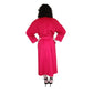 Vintage 1980s Red Wool Coat Long w/Belt Ramosport Paris