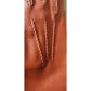 Vintage MEROLA Gloves Orange Leather Ladies 7 Made in Italy