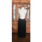 Vintage 1970s Geoffrey Beene Ensemble Maxi Skirt Boho Blouse Evening Set Black Gold