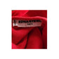 Vintage 1990s Velour Dress Red Sonia Rykiel Midi Drop Waist Embroidered Logo Emblem
