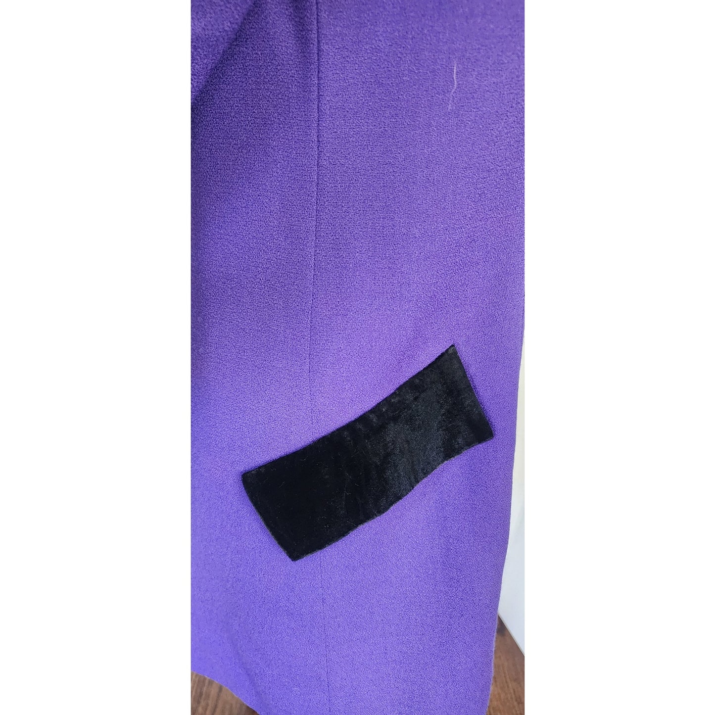 Vintage 90s Purple Blazer Badgley Mischka Long Jacket