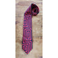 Vintage 60s Mens Necktie Wide Labyrinth Print Red Black