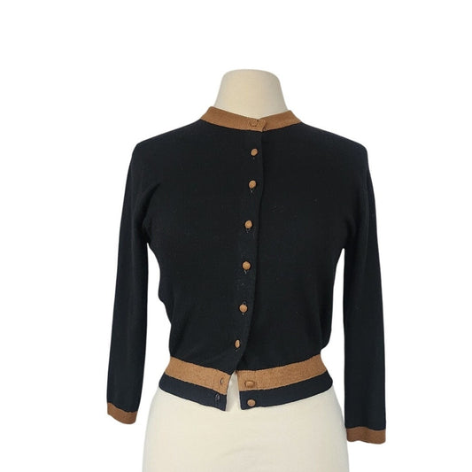 Vintage 50s Cashmere Cardigan Sweater Marshall Fields Ballantyne Scotland