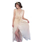 Vintage Y2K Fendi Dress Ivory Silk Chiffon Gown NWT Bergdorf Bridal Reception Wedding Ruffles Wrap Style Boho Goddess