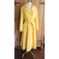 Vintage 70s Yellow Trench Coat Double Breasted Raincoat / S