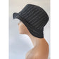 Vintage 1990s YSL Bucket Hat Yves Saint Laurent Gray Pinstriped Wool
