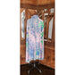 Vintage 70s LEONARD Silk Jersey Shawl Wrap Pastel Floral Print Impressionist