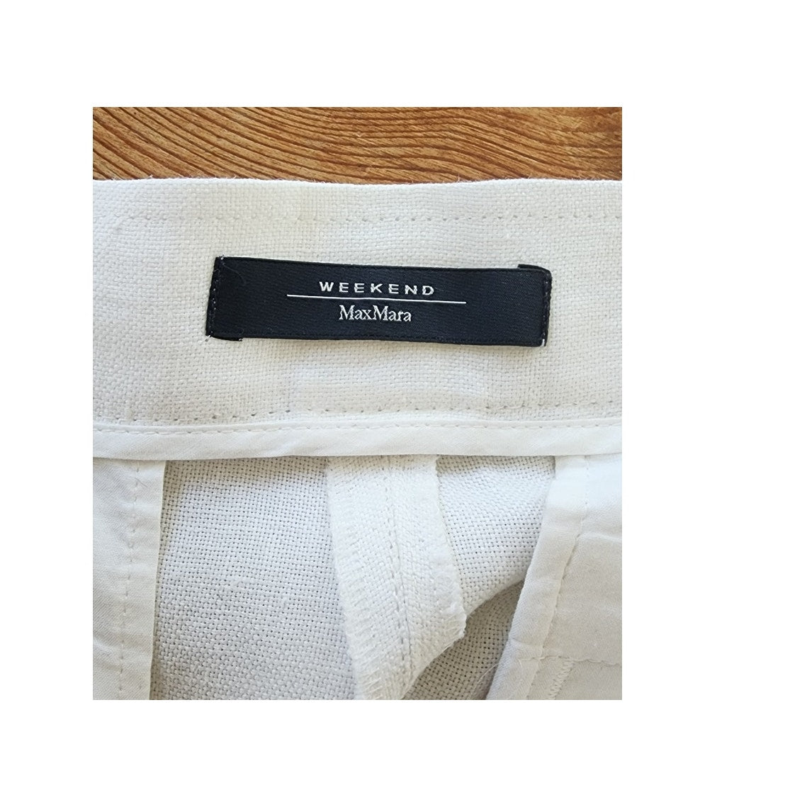 Vintage 2000s Max Mara Weekend Linen Pants White Trousers / Medium
