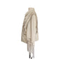 Vintage 80s White Leather Jacket SUNRIDERS Fringe, Studs & Bone Beads XXL