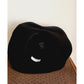 Vintage 80s Neo-Edwardian Hat Hooray Henri Wide Brimmed Black Felt Cream Lace