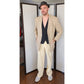 Vintage Mens Blazer Beige Linen Banana Republic 38R