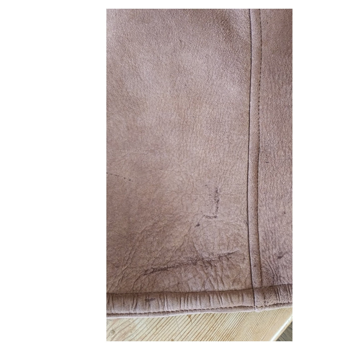 Vintage 1970s Shearling Coat Brown Suede Long Parka Double Breasted