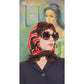 Vintage St John Knit Scarf Silk Print Square Red Black Gold Square