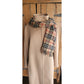 Vintage 1980s Burberrys Cashmere Scarf Beige Plaid Nova Check Fringed