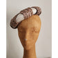 Vintage 50s Beret Hat Brown Straw Cream Silk