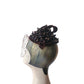 Vintage 1950s Hat Chanda Brown Beaded Velvet Asymmetrical Fascinator Bonwit Teller