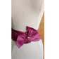 Vintage 80s Purple Leather Belt Bow Ginnie Johansen Dallas