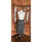 Vintage 1960s Mod Suit Pleated Midi Skirt + Top Gray Black Wool Tweed Geometric Schoolgirl