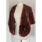 Vintage 40s Fur Wrap Stole Brown Russian Squirrel