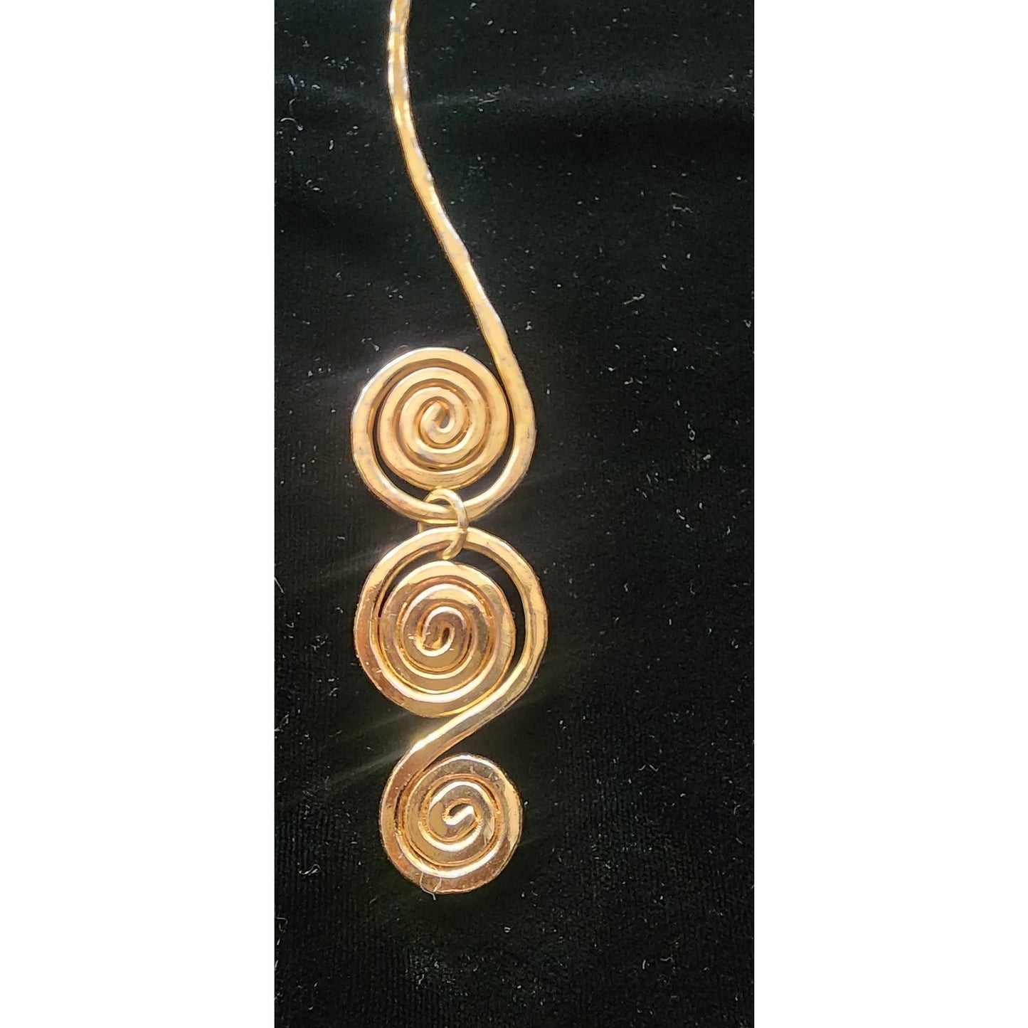 Vintage Gold Torque Choker Spiral Necklace Open Cuff