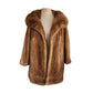 Vintage 50s Mink Fur Coat Caramel Brown Hip Length
