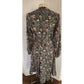 Vintage 70s Floral Print Boho Dress Long Sleeves Leslie J / M